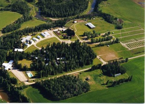 Arial View of Foothills Camp (click for Foothills Youth Camp website)