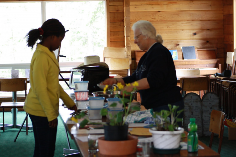 (Photo: Jeanie Spratt with Gifts of the Spirit Salad)